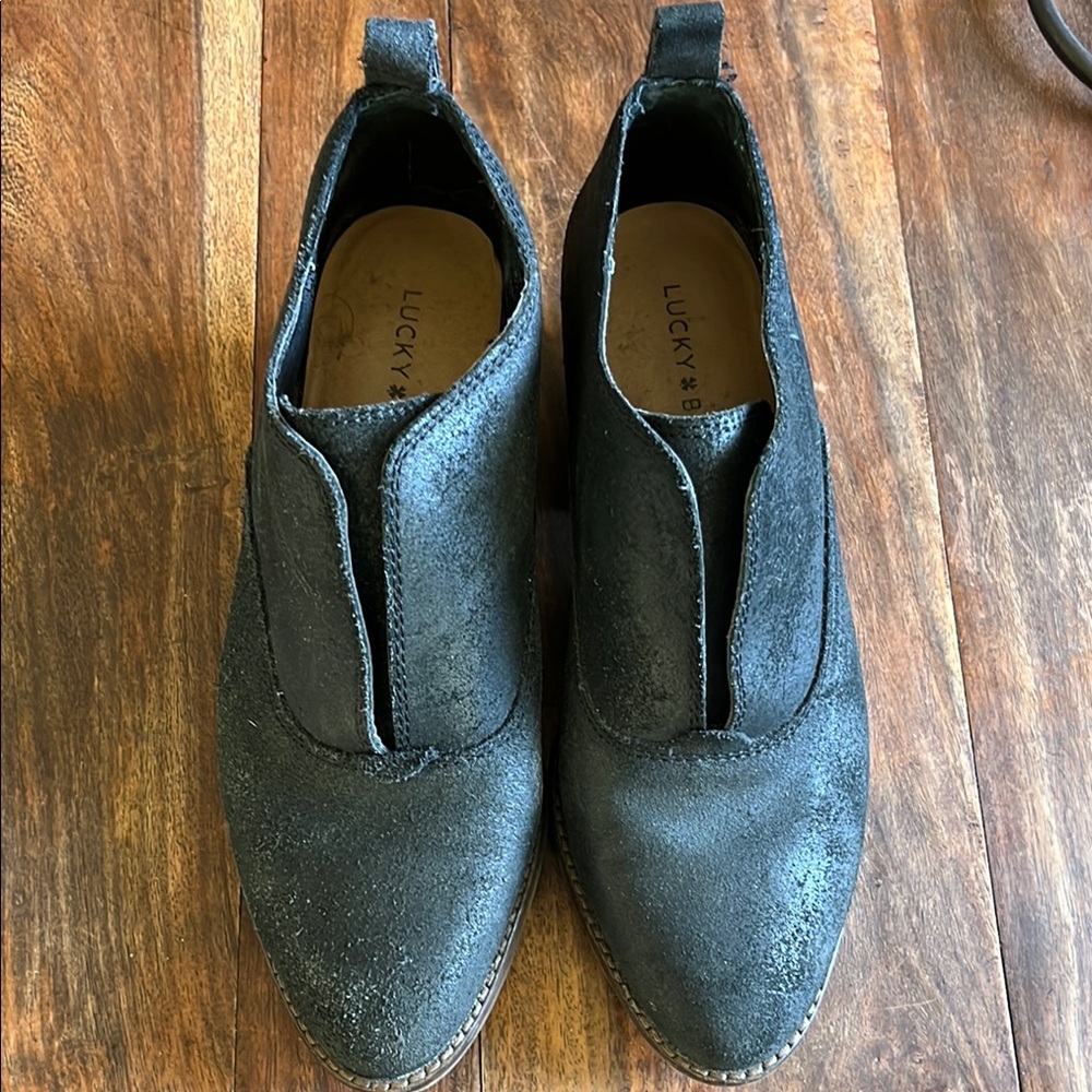 Lucky Brand Women’s Charcoal Textured Ankle Boots Size 8